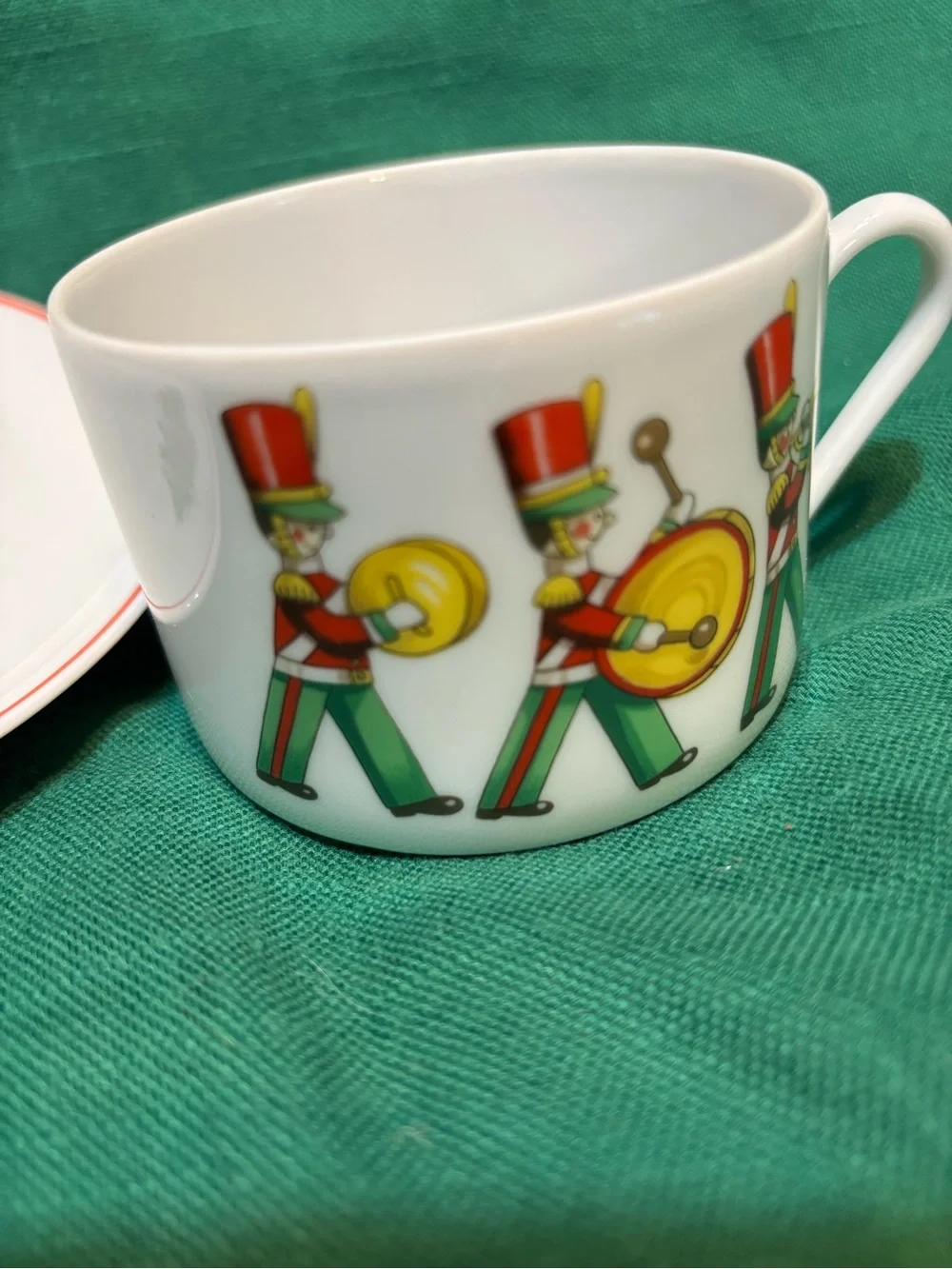 Vista Alegre Christmas Magic Toy Soldiers Band Cup and Saucer